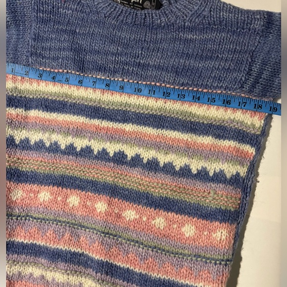 Vintage Manos del Uruguay handmade wool sweater knitwear fairisle chunky cottage - Picture 4 of 6